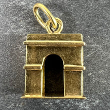 Load image into Gallery viewer, Vintage French Arc de Triomphe 18K Yellow Gold Charm Pendant
