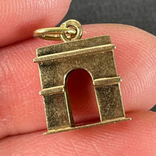 Load image into Gallery viewer, Vintage French Arc de Triomphe 18K Yellow Gold Charm Pendant
