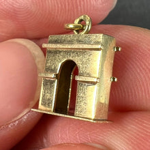 Load image into Gallery viewer, Vintage French Arc de Triomphe 18K Yellow Gold Charm Pendant
