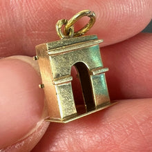 Load image into Gallery viewer, Vintage French Arc de Triomphe 18K Yellow Gold Charm Pendant

