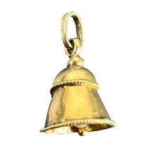 Load image into Gallery viewer, Vintage Ringing Wedding Bell 18K Yellow Gold Pearl Charm Pendant
