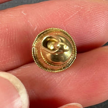 Load image into Gallery viewer, Vintage Ringing Wedding Bell 18K Yellow Gold Pearl Charm Pendant
