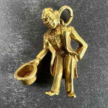 Load image into Gallery viewer, Vintage Italian Lucky Gobbo Hunchback Good Luck 18K Yellow Gold Charm Pendant
