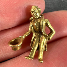 Load image into Gallery viewer, Vintage Italian Lucky Gobbo Hunchback Good Luck 18K Yellow Gold Charm Pendant
