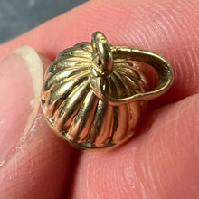 Load image into Gallery viewer, Small Italian Acorn Carnelian Chalcedony 18K Yellow Gold Charm Pendant
