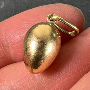 Vintage Egg 18K Yellow Gold Charm Pendant