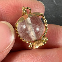 Load image into Gallery viewer, Vintage Italian 18K Yellow Gold Rock Crystal Quartz Storm Lantern Charm Pendant
