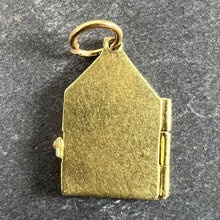 Load image into Gallery viewer, Vintage Love Heart House Opening Door 18K Yellow Gold Enamel Charm Pendant
