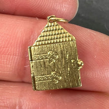 Load image into Gallery viewer, Vintage Love Heart House Opening Door 18K Yellow Gold Enamel Charm Pendant
