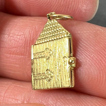 Load image into Gallery viewer, Vintage Love Heart House Opening Door 18K Yellow Gold Enamel Charm Pendant
