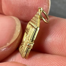 Load image into Gallery viewer, Vintage Love Heart House Opening Door 18K Yellow Gold Enamel Charm Pendant
