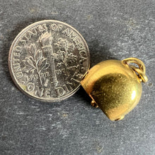 Load image into Gallery viewer, Vintage 18K Yellow Gold Cow Bell Charm Pendant

