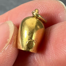 Load image into Gallery viewer, Vintage 18K Yellow Gold Cow Bell Charm Pendant
