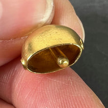 Load image into Gallery viewer, Vintage 18K Yellow Gold Cow Bell Charm Pendant
