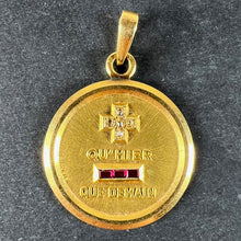 Load image into Gallery viewer, Augis French Plus Qu'Hier Ruby Diamond 18K Yellow Gold Love Charm Pendant
