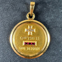 Load image into Gallery viewer, Augis French More Than Yesterday Ruby Diamond 18K Yellow Gold Love Charm Pendant
