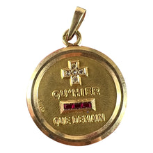 Load image into Gallery viewer, Augis French More Than Yesterday Ruby Diamond 18K Yellow Gold Love Charm Pendant
