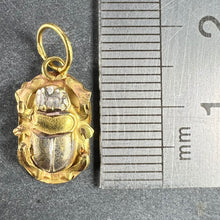 Load image into Gallery viewer, Egyptian Scarab 18K Yellow White Gold Charm Pendant
