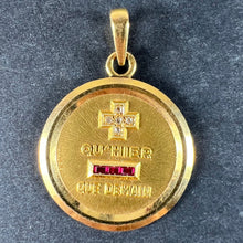 Load image into Gallery viewer, Augis French Plus Hier Ruby Diamond 18K Yellow Gold Love Charm Pendant
