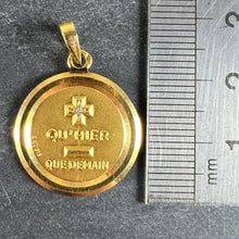 Load image into Gallery viewer, Augis French More Than Yesterday Diamond 18K Yellow Gold Love Charm Medal Pendant

