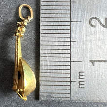 Load image into Gallery viewer, Vintage Banjo Sitar 18K Yellow Gold Charm Pendant
