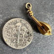 Load image into Gallery viewer, Vintage Banjo Sitar 18K Yellow Gold Charm Pendant
