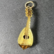 Load image into Gallery viewer, Vintage Banjo Sitar 18K Yellow Gold Charm Pendant
