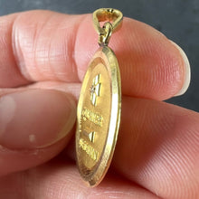 Load image into Gallery viewer, Augis French More Than Yesterday Diamond 18K Yellow Gold Love Charm Medal Pendant
