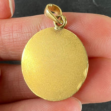 Load image into Gallery viewer, Augis French More Than Yesterday Diamond 18K Yellow Gold Love Charm Medal Pendant
