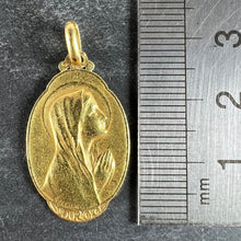 Load image into Gallery viewer, French Sellier Virgin Mary 18K Yellow Gold Medal Charm Pendant
