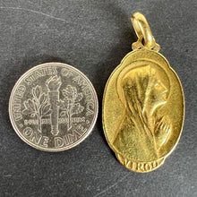 Load image into Gallery viewer, French Sellier Virgin Mary 18K Yellow Gold Medal Charm Pendant
