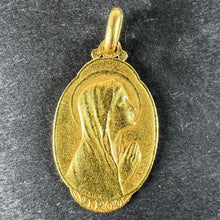 Load image into Gallery viewer, French Sellier Virgin Mary 18K Yellow Gold Medal Charm Pendant
