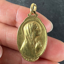 Load image into Gallery viewer, French Sellier Virgin Mary 18K Yellow Gold Medal Charm Pendant
