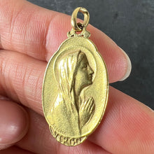 Load image into Gallery viewer, French Sellier Virgin Mary 18K Yellow Gold Medal Charm Pendant
