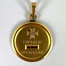 Load image into Gallery viewer, Augis French Plus Qu'Hier Ruby Diamond 18K Yellow Gold Love Charm Pendant
