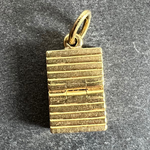 Vintage Deco Folding Fob Seal Initials AM 18K Yellow Gold Charm Pendant