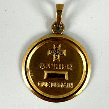 Load image into Gallery viewer, Augis French More Than Yesterday Ruby Diamond 18K Yellow Gold Love Charm Pendant
