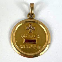 Load image into Gallery viewer, Augis French More Than Yesterday Ruby Diamond 18K Yellow Gold Love Charm Pendant
