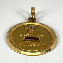 Load image into Gallery viewer, Augis French More Than Yesterday Ruby Diamond 18K Yellow Gold Love Charm Pendant
