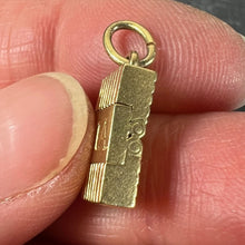 Load image into Gallery viewer, Vintage Deco Folding Fob Seal Initials AM 18K Yellow Gold Charm Pendant
