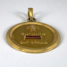 Load image into Gallery viewer, Augis French Plus Hier Ruby Diamond 18K Yellow Gold Love Charm Pendant
