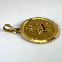 Load image into Gallery viewer, Augis French Plus Hier Ruby Diamond 18K Yellow Gold Love Charm Pendant
