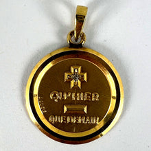 Load image into Gallery viewer, Augis French More Than Yesterday Diamond 18K Yellow Gold Love Charm Medal Pendant
