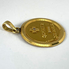 Load image into Gallery viewer, Augis French More Than Yesterday Diamond 18K Yellow Gold Love Charm Medal Pendant
