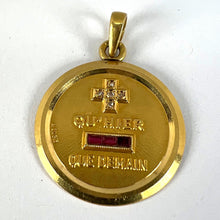 Load image into Gallery viewer, Augis French More Than Yesterday Ruby Diamond 18K Yellow Gold Love Charm Pendant
