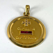 Load image into Gallery viewer, Augis French More Than Yesterday Ruby Diamond 18K Yellow Gold Love Charm Pendant
