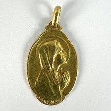 Load image into Gallery viewer, French Sellier Virgin Mary 18K Yellow Gold Medal Charm Pendant
