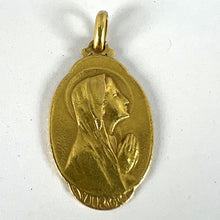 Load image into Gallery viewer, French Sellier Virgin Mary 18K Yellow Gold Medal Charm Pendant
