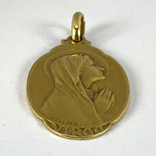 Load image into Gallery viewer, French Sellier Virgin Mary 18K Yellow Gold Medal Charm Pendant
