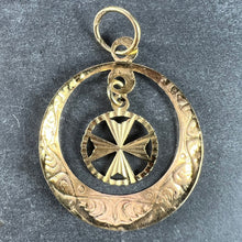 Load image into Gallery viewer, Maltese Cross 9K Yellow Gold Dangle Charm Pendant
